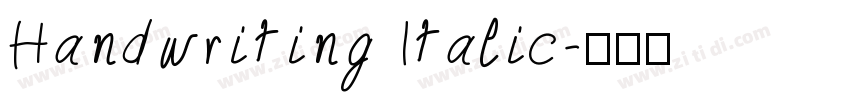 Handwriting Italic字体转换